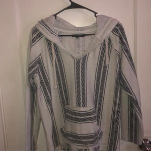 Black and White Drug Rug Hoodie